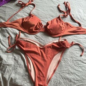Victoria’s Secret Shimmery Rose Tie-Side Bikini